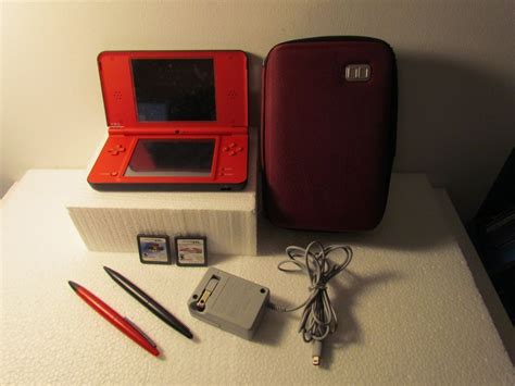 Nintendo Dsi Xl Th Anniversary Edition Red W Case Super Mario