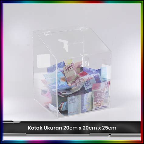 Jual Kotak Amal Acrylic Kotak Saran Akrilik Model Miring X X Cm