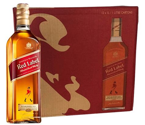 Caixa Whisky Johnnie Walker Red Label Litro Original R