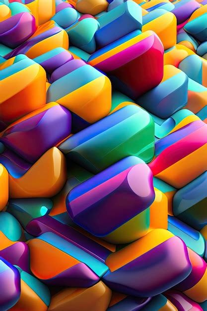 Premium Ai Image A Collection Of Colorful Glass Blocks From The