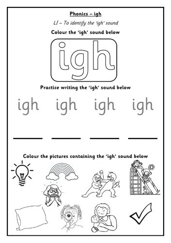 Igh Ie Phonics Worksheets Teaching Resources