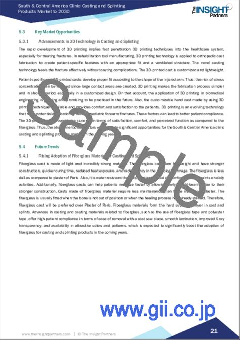 市場調査レポート 中南米のクリニック向けギプス・スプリント製品の2030年市場予測 地域別分析 製品別、用途別、材料別