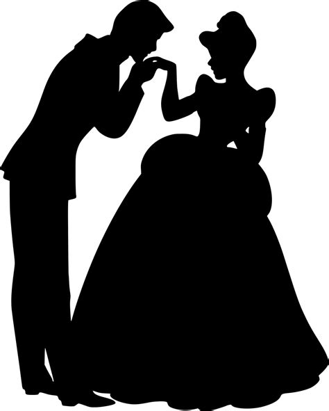 Disney Couple Silhouette Clipart Clipart Worldartsme Cinderella And