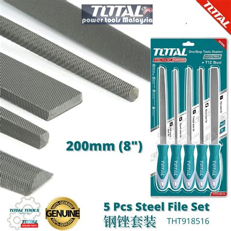 Total Pcs Industrial Steel File Set Mm Tht