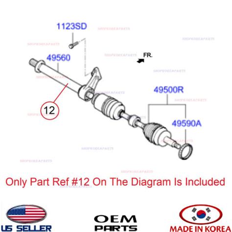 Genuine Front Axle Half Shaft Right Oem Santa Fe Sorento P