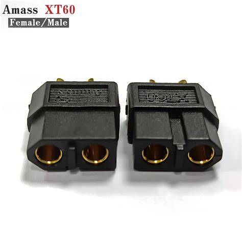 Amass Xt Black Male Female Brass Golden Plated Bullet Connectors