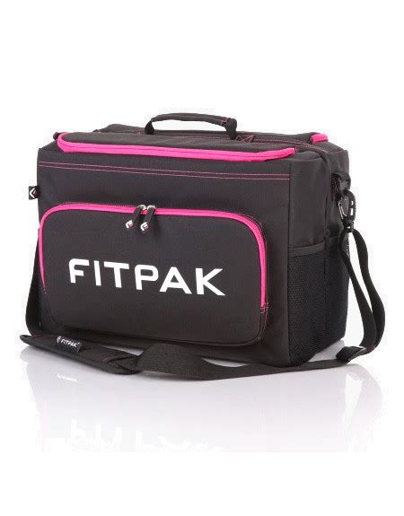 Bolsa Termica Porta Alimentos De Fitpak Color Negro Rosa