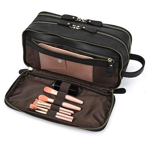 Leder Make Up Taschen Kosmetische Fall Veranstalter Lagerung Beutel