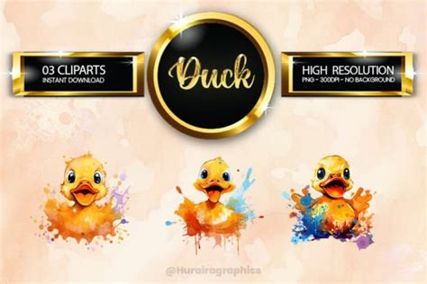 Duck Clipart Bundle 03 Variations Graphic By Hurairagraphics · Creative