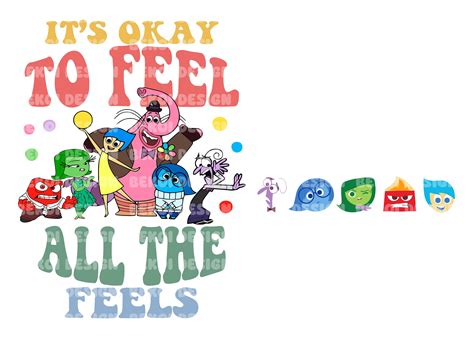 It's Okay to Feel All the Feels Png Svg, Inside Out Png Svg, All the
