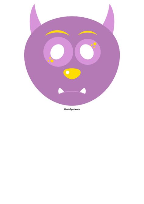 Monster Mask Template Printable Pdf Download