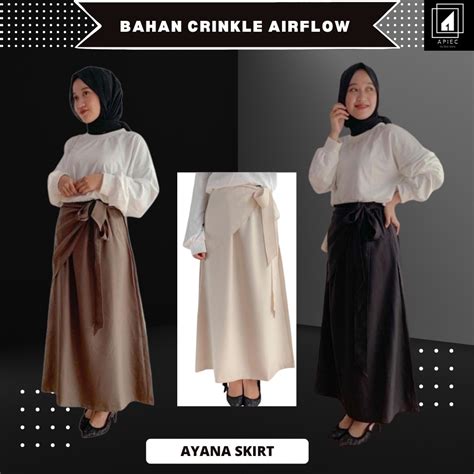 Jual Ayana Skirts Rok Panjang Wanita Cewek Perempuan Tali Samping