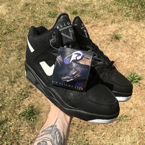 Og Vintage 1991 Nike Flight Lite Low “blackwhite” Depop