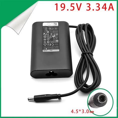 19 5v 3 34a 65w Laptop Charger Ac Adapter For Dell Vostro 15 3561 3562 3565