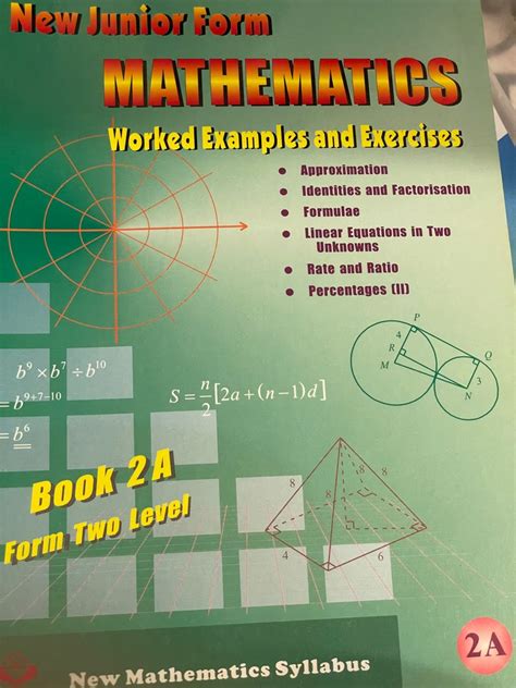 New Junior Form Maths Working Examples And Exercises A