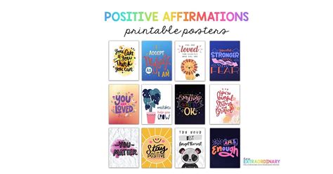 Positive Affirmations Posters