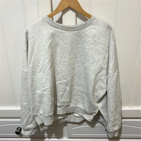 Nude Lucy Light Grey Marle Crewneck Sweater Super Depop