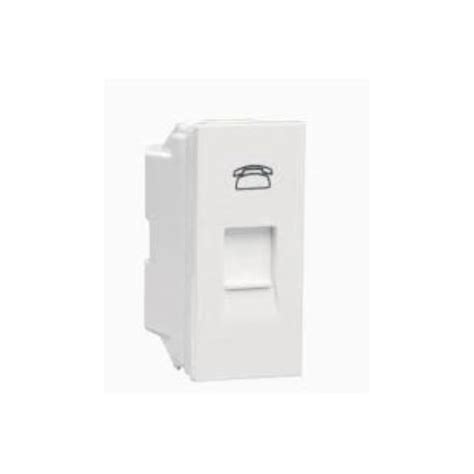 Havells Crabtree Signia Telephone Socket RJ 11 Support Modules White