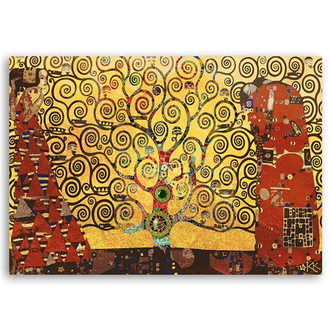 Tableau Sur Toile Arbre De Vie De Gustav Klimt Wall Art Fr