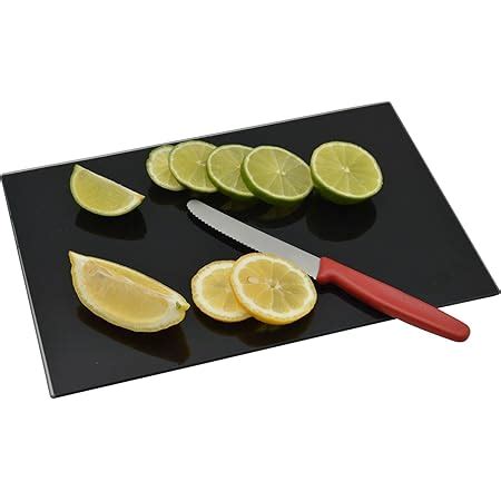 X Black Cm X Cm Glass Chopping Board Small Kitchen Worktop Saver