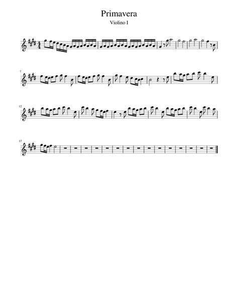 Primavera Sheet Music For Piano Solo