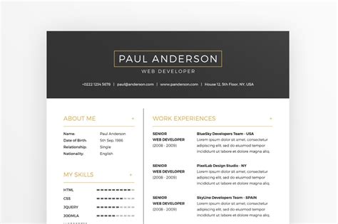 Free Resume & Cover Letter Template - CreativeBooster