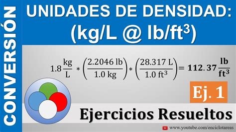 UNIDADES DE DENSIDAD Kilogramos Por Litro Kg L A Libras Por Pie