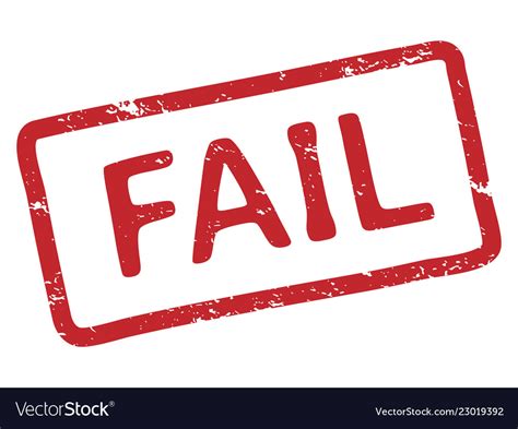 Red Fail Stamp Grunge Ink Texture Rubber Stamp Vector Image