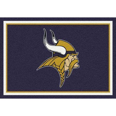 My Team By Milliken NFL Black Area Rug Rug Size Vikings Minnesota