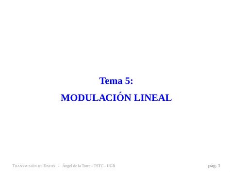 Pdf Tema Modulacion Lineal Home Universidad De Atv Td