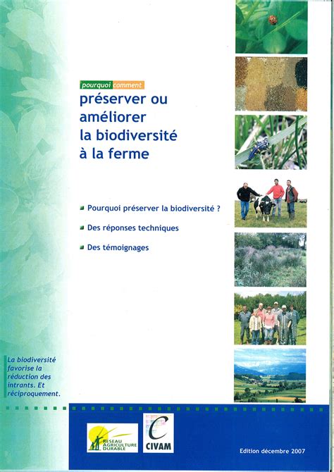 Pourquoicomment Préserver Ou Améliorer La Biodiversité à La Ferme Civam