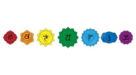 Chakra Colors Vector Png Images Outline Colored Icons Chakras Set