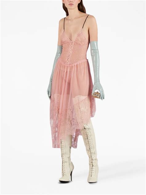 Gucci Lace Trimmed Lingerie Dress Farfetch