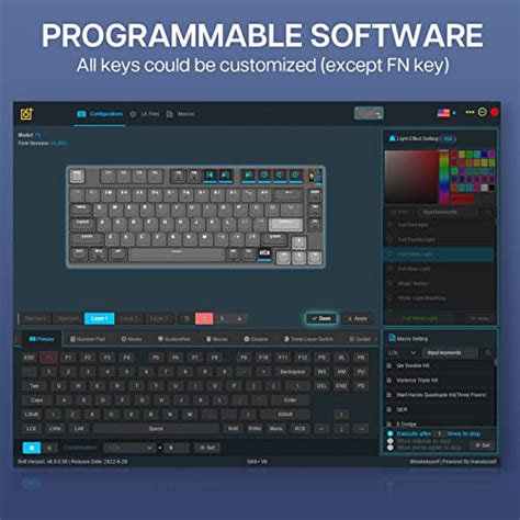 EPOMAKER SKYLOONG GK75 Lite Gasket Like Mount Wired Hot Swappable Programmable Keyboard With A