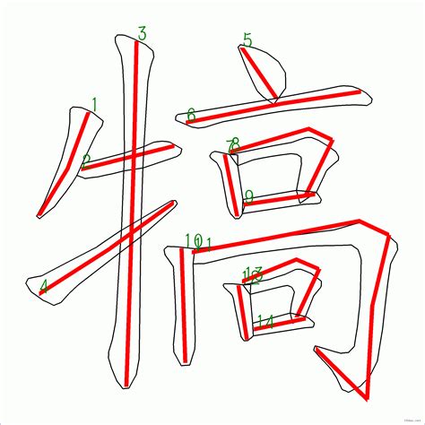 漢字 犒的筆畫順序 “犒”14劃 ️筆順字典📘