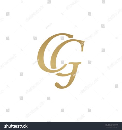 Cg Initial Monogram Logo Stock Vector Royalty Free