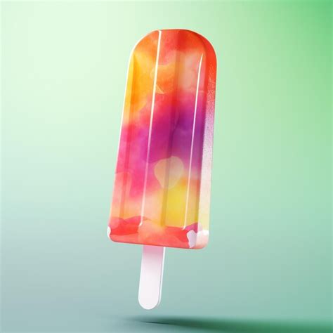 Premium Photo | A colorful popsicle on a stick