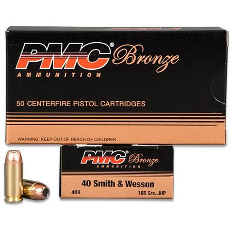 PMC Bronze 40 S W 165 Gr JHP Box Of 50