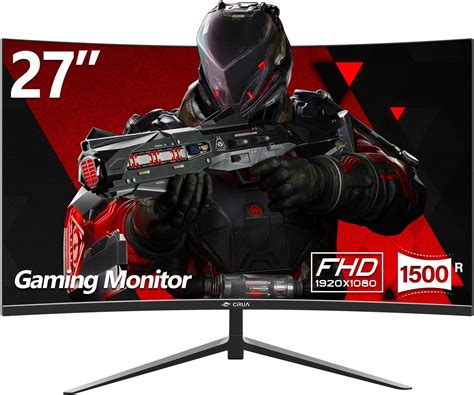 Gawfolk Écran Pc Gamer Incurvé 27 Pouces 180hz 1080p Moniteur Pc