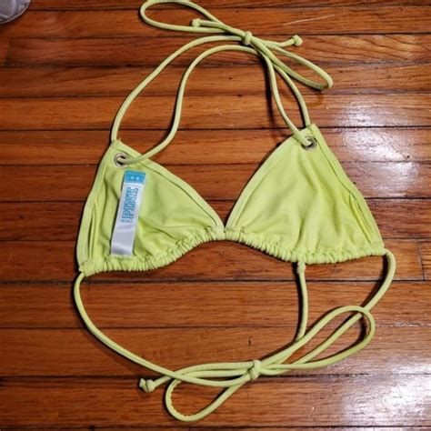 Victoria S Secret Swim Victorias Secret String Bikini Neon Yellow