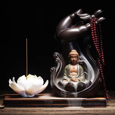 Beautiful Buddhist Backflow Incense Holder In Incense Holder