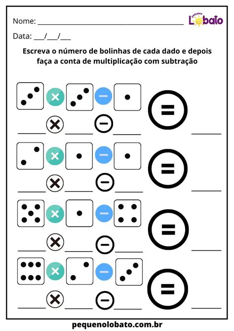 15 Atividades de Multiplicação para Imprimir