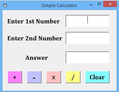 How To Make A Simple Calculator In Visual Basic