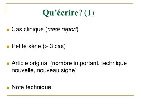 Ppt Comment Crire Un Article Scientifique Powerpoint Presentation