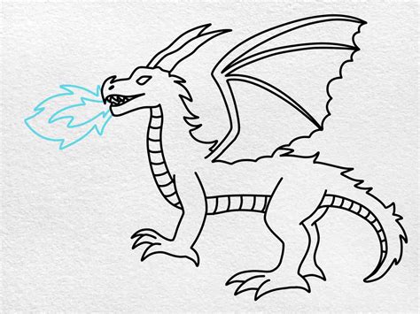 Draw a Fire Dragon - HelloArtsy