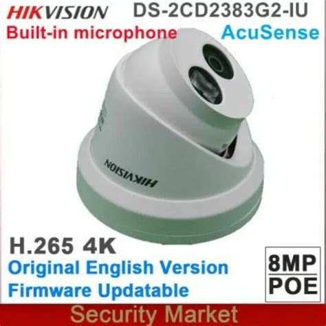 HIKVISION DS 2CD2383G2 IU 8MP 4K DarkFighter AcuSense IP Camera PoE