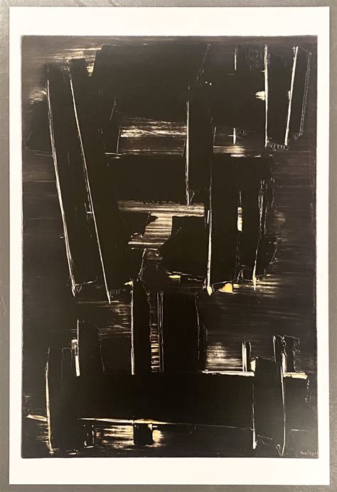 Pierre Soulages D Apr S Affiche D Apr S Une Huile Sur Toile C