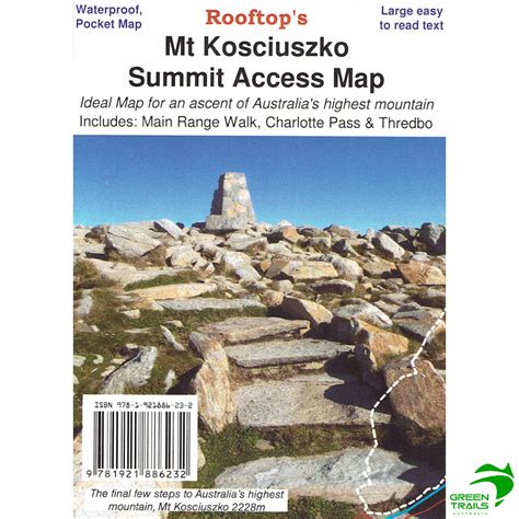 Mount Kosciuszko Summit Access Pocket Map - Hiking Maps