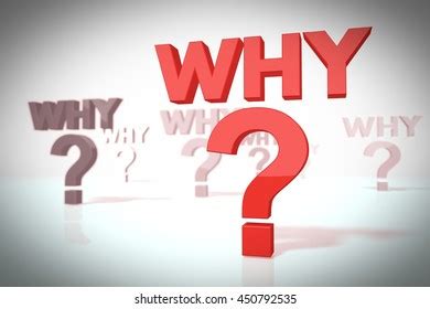 Why Symbol Stylish 3d Scene Retro Stock Illustration 450792535