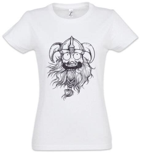 Comic Viking Face Women T Shirt Odhin Odin Fun Vikings Norse Norsemen